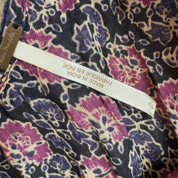 Free People Smocked Mini Dress Womens S Im Your Favorite Open Back Ruffle Floral - Picture 6 of 7